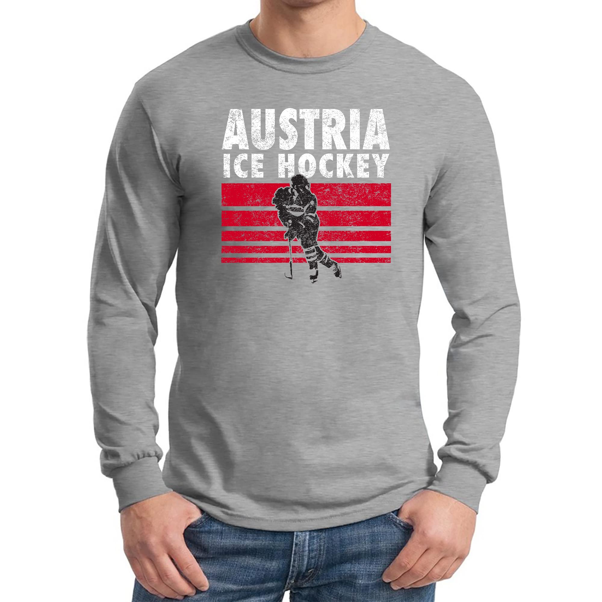 Men's Ice Hockey Long Sleeve Performance Shirt - Winter Sports Jersey for Hockey Games & Training - Moisture Wicking & Breathable Fabric