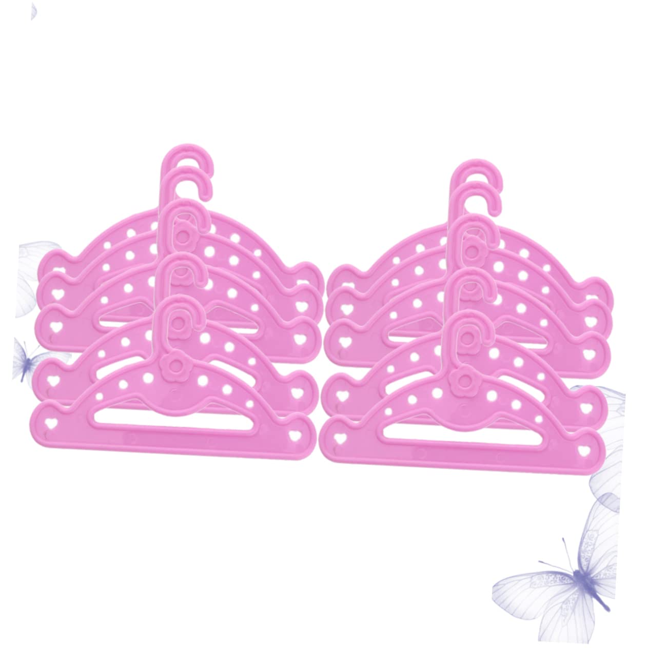 HOOTNEE 10-Pack 18-Inch Dream Closet Hangers for Doll Clothes Storage - Perfect for 18-Inch Doll Wardrobe Organization & Dollhouse Accessories