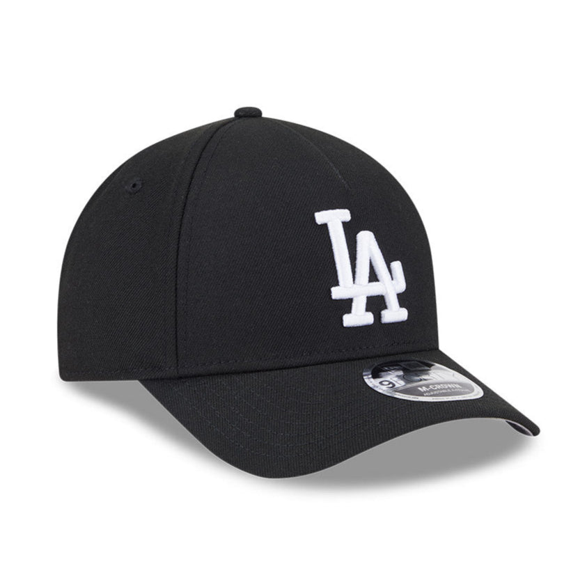 New Era 9Forty M Crown A Frame Los Angeles Dodgers Snapback Hat - Black & White Adjustable Baseball Cap for Men & Women - Perfect for Games, Streetwear & Sports Fan Fashion