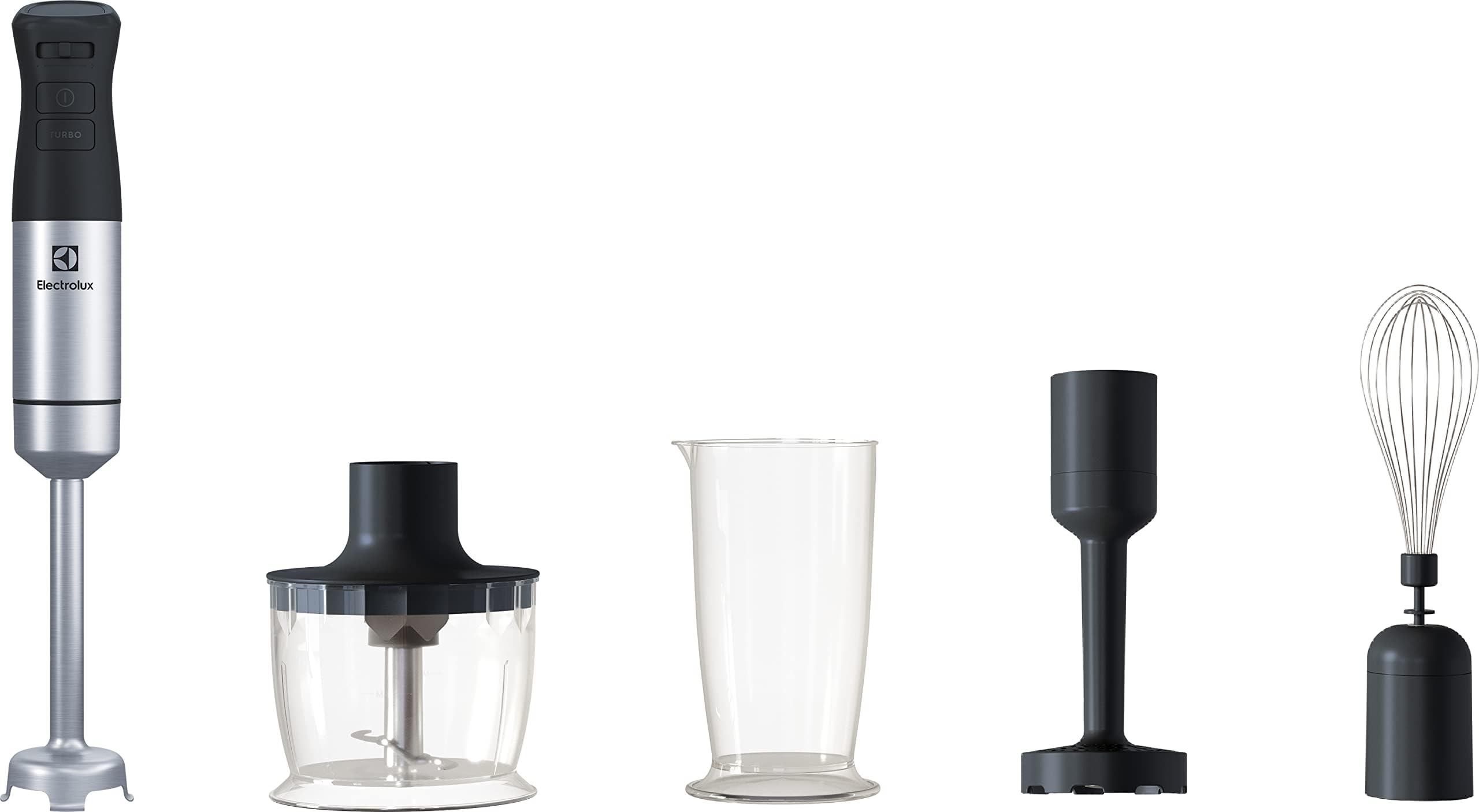 Electrolux Professional Handheld Immersion Blender Set with Whisk & Chopper Attachments - Perfect for Smoothies, Soups & Baby Food Prep at Home