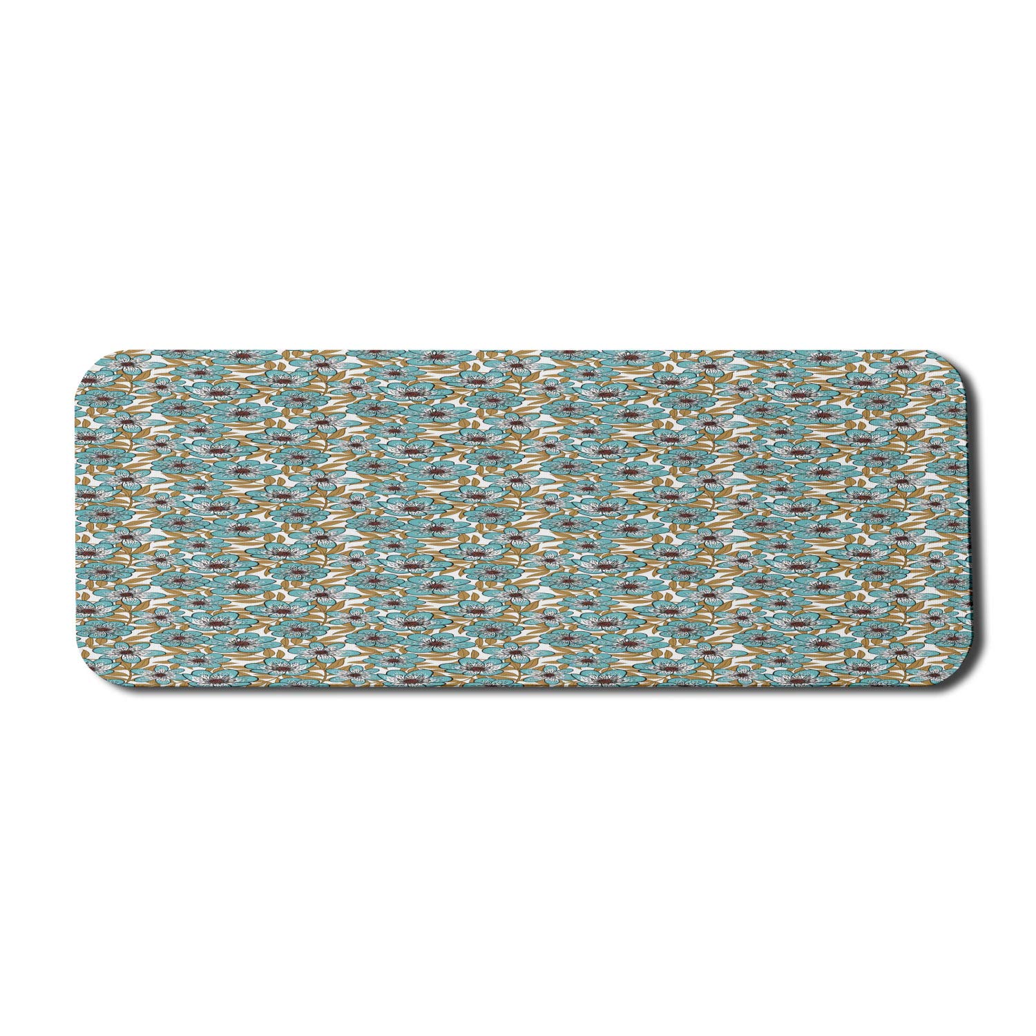 Ambesonne Vintage Floral Computer Mouse Pad - Non-Slip Rubber Base, Large 31