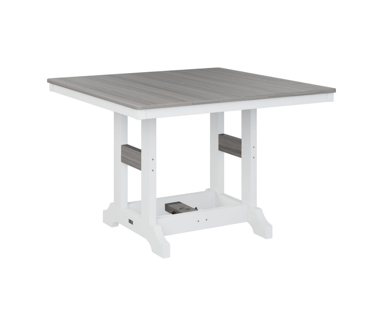 Berlin Gardens Garden Classic 44 Inch Square Bar Height Outdoor Dining Table - Perfect for Patio, Deck, and Backyard Entertaining