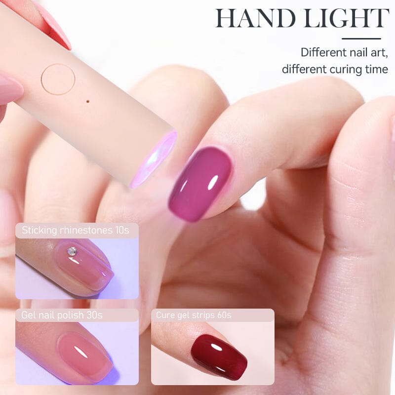 3W USB-C Cordless LED Nail Dryer for Gel Polish - Fast Curing UV/LED Light for Home & Salon Manicures