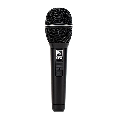 Electro-Voice ND76S Professional Dynamic Vocal Microphone with On/Off Switch - Ideal for Live Performances, Studio Recording & Podcasting
