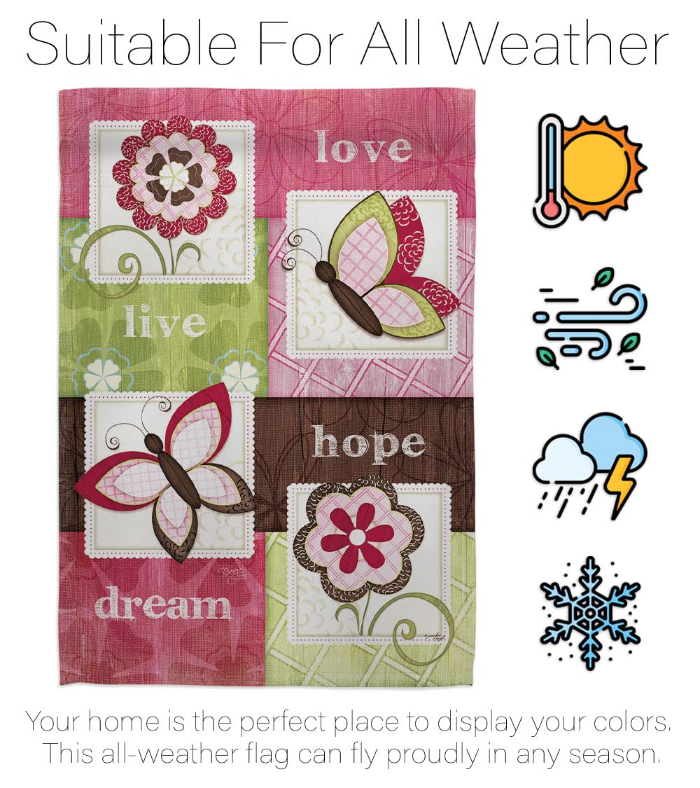 Butterfly Floral House Flag Set 28