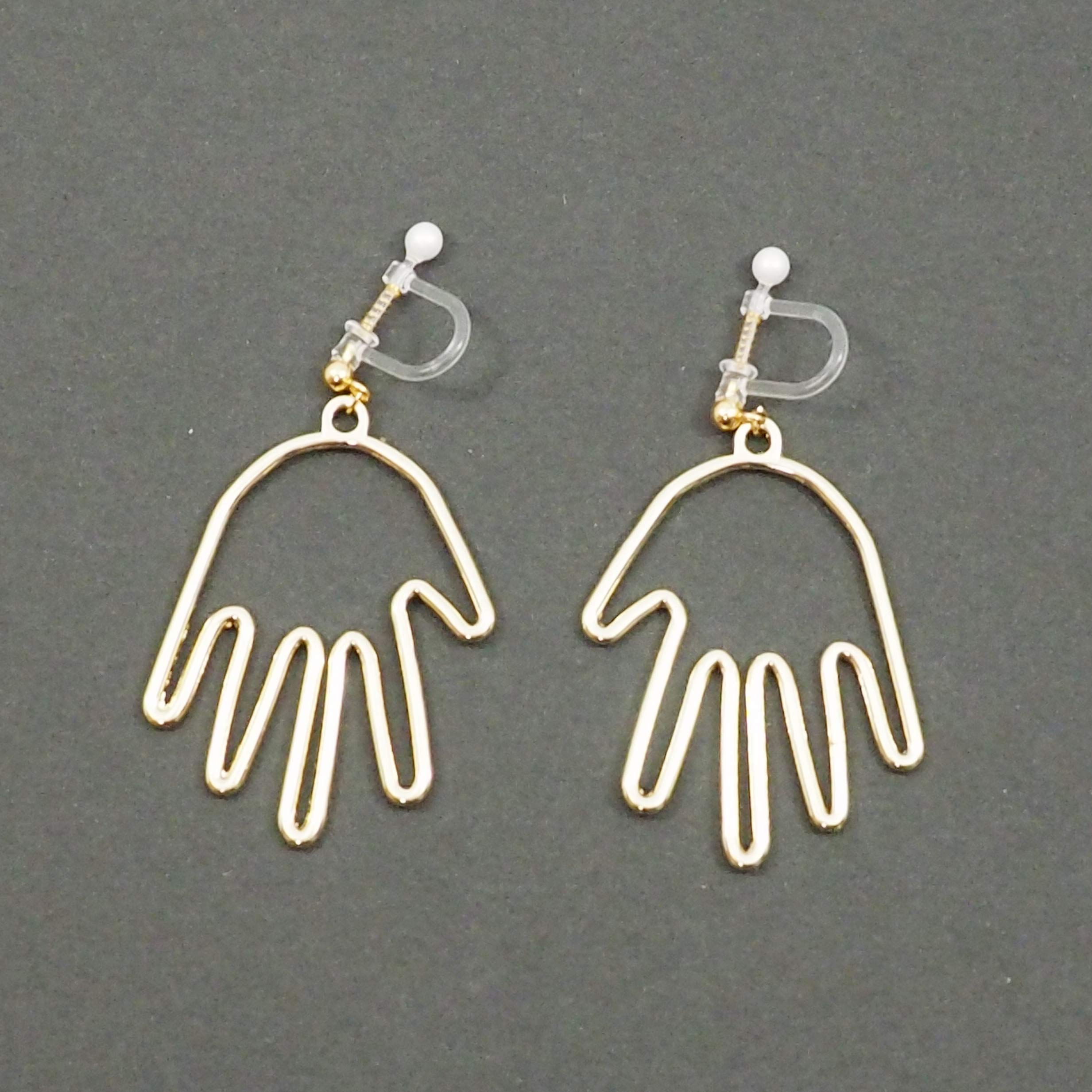Clip On Hoop Earrings for Women - Non-Pierced Gold & Silver Chunky Dangle Earrings in Black, Red, Blue, Green, White - Star & Heart Designs - Comfortable Coil Clip Ons - Perfect for Parties, Weddings & Everyday Wear