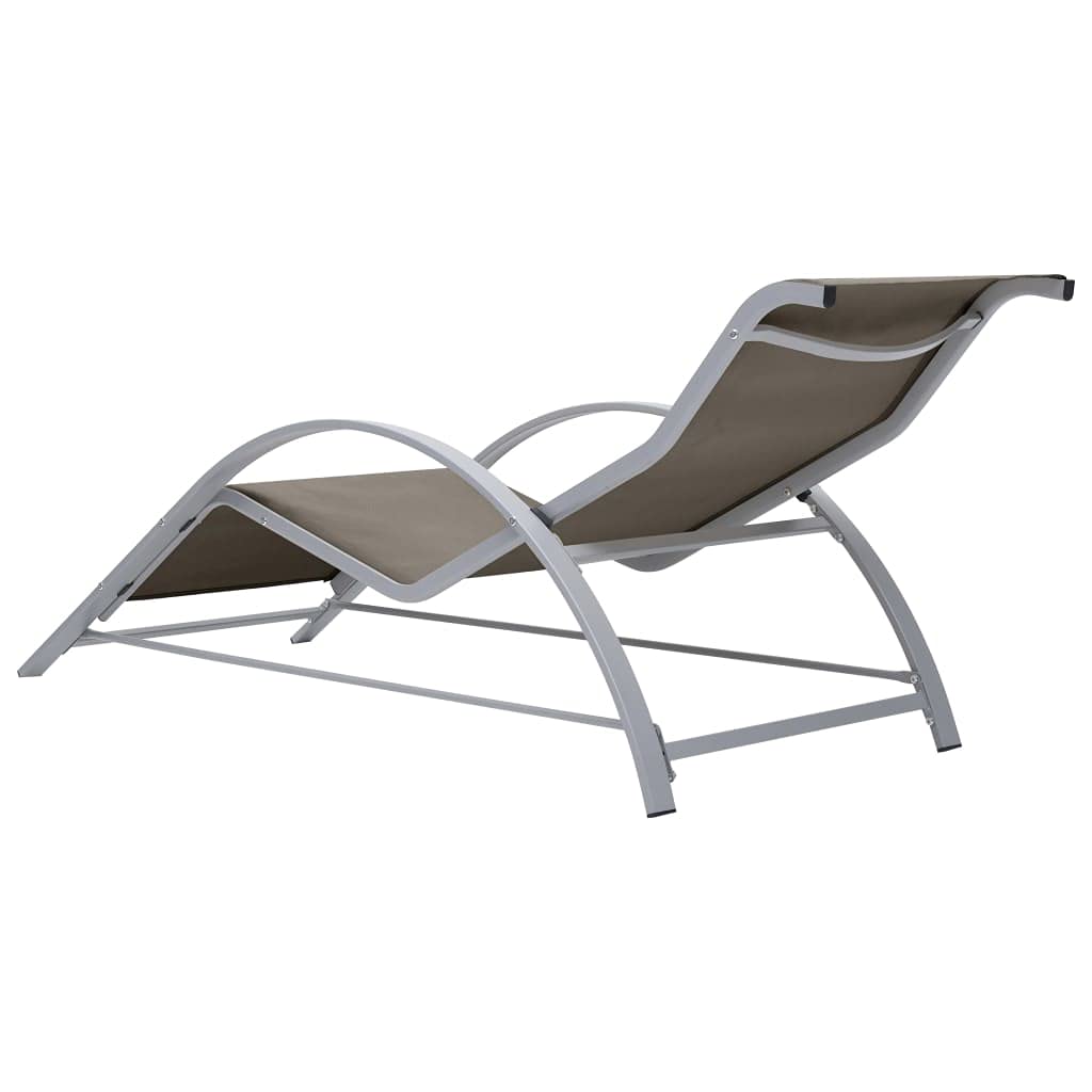 Premium Aluminum Patio Set with 2 Sun Loungers & Table - Taupe & Black Weather-Resistant Outdoor Furniture - Ergonomic Design & Easy Assembly - Perfect for Poolside, Garden, and Backyard Relaxation