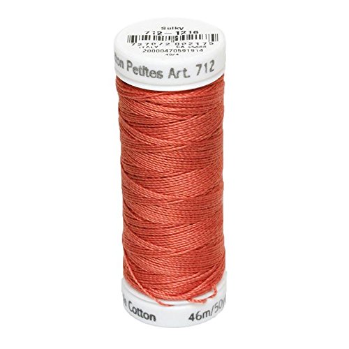 Sulky Of America 12wt Cotton Petites Thread - 50 Yards, Medium Maple - Perfect for Hand Embroidery, Quilting & Sewing Projects