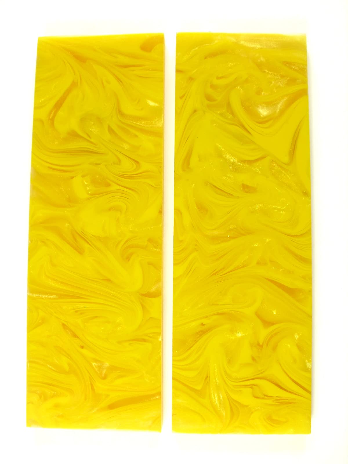 Premium Yellow Haze Knife Scale Sets - 5-Piece Kitchen Knife Set with Wooden Block - Sharp Stainless Steel Blades for Slicing, Dicing & Chopping - Perfect for Home Chefs & Cooking Enthusiasts