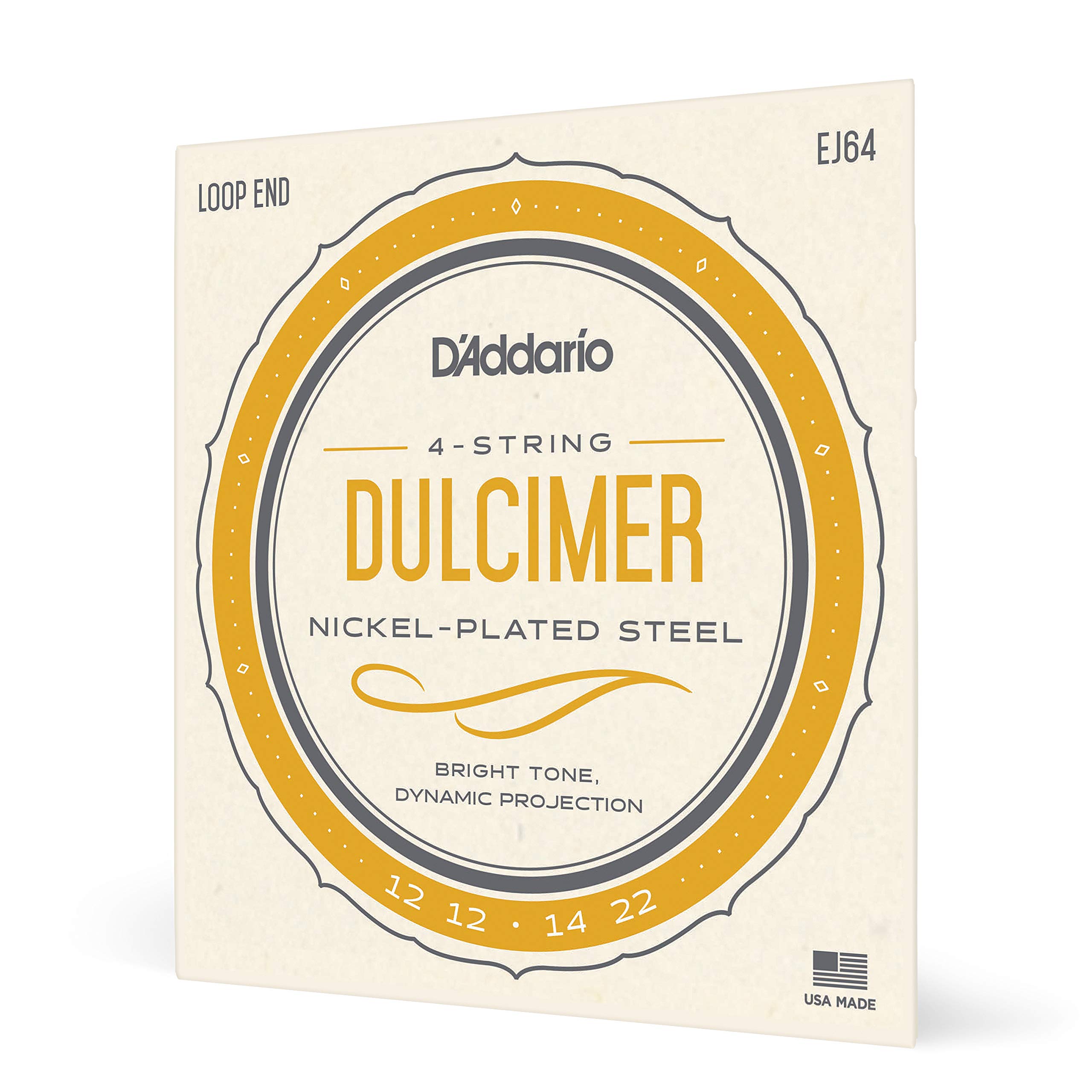 D'Addario EJ64 4-String Dulcimer Strings - Premium Quality Musical Instrument Strings for Appalachian Dulcimer | Perfect for Folk Music Performances & Home Practice