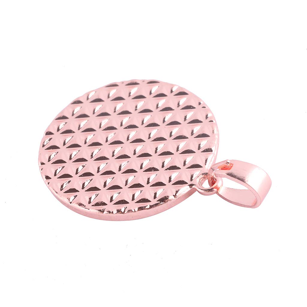 10pcs Round Rhinestone Cabochon Pendant Setting Trays 20mm - DIY Jewelry Making Supplies for Necklace, Bracelet & Earrings (Rose Gold) - Perfect for Wedding, Party & Gift Jewelry Crafting