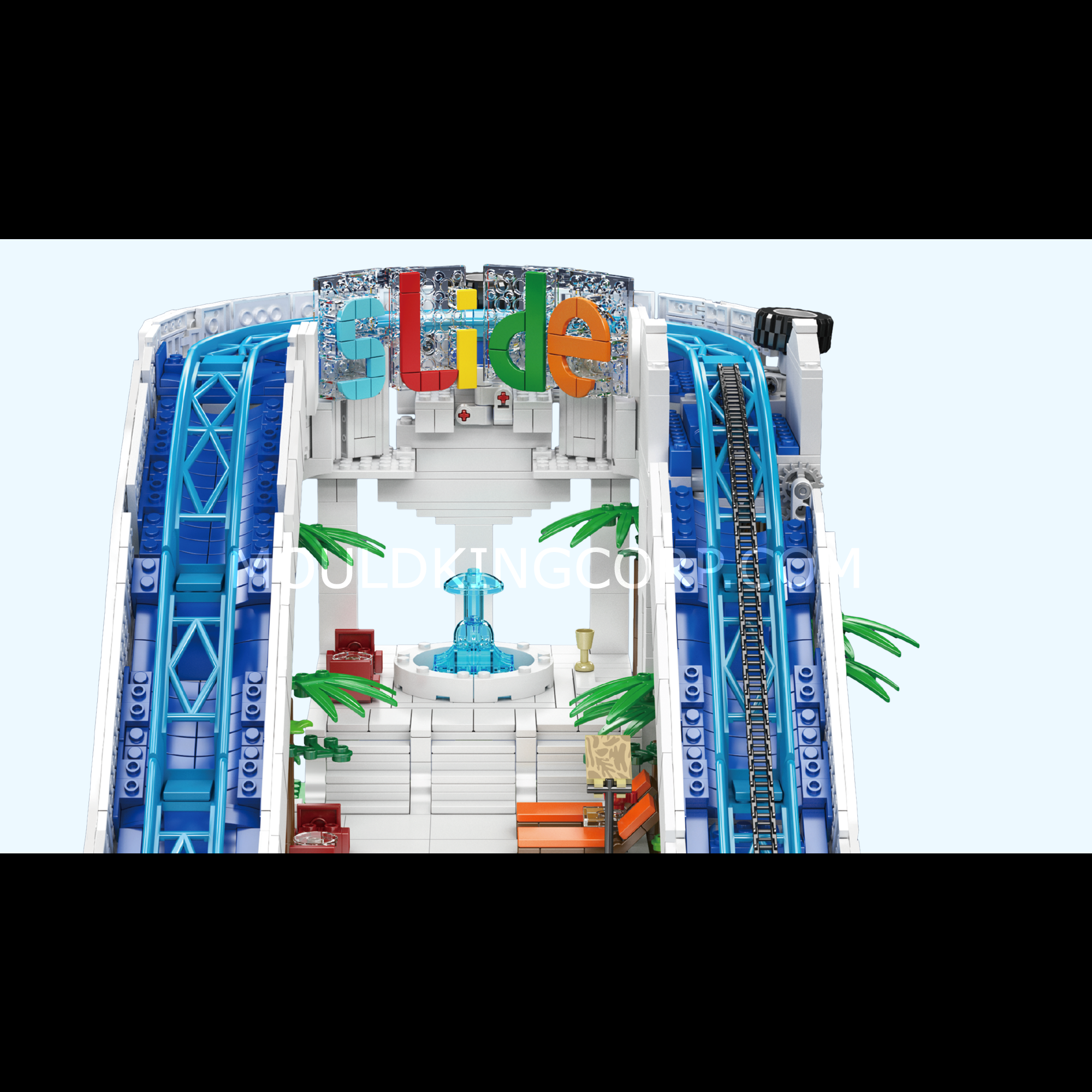 Mould King 11021 2088-Piece Electric Water Slide Building Blocks Set - STEM Educational Toy for Kids Ages 8+ | Perfect for Birthday Gifts & Creative Playtime