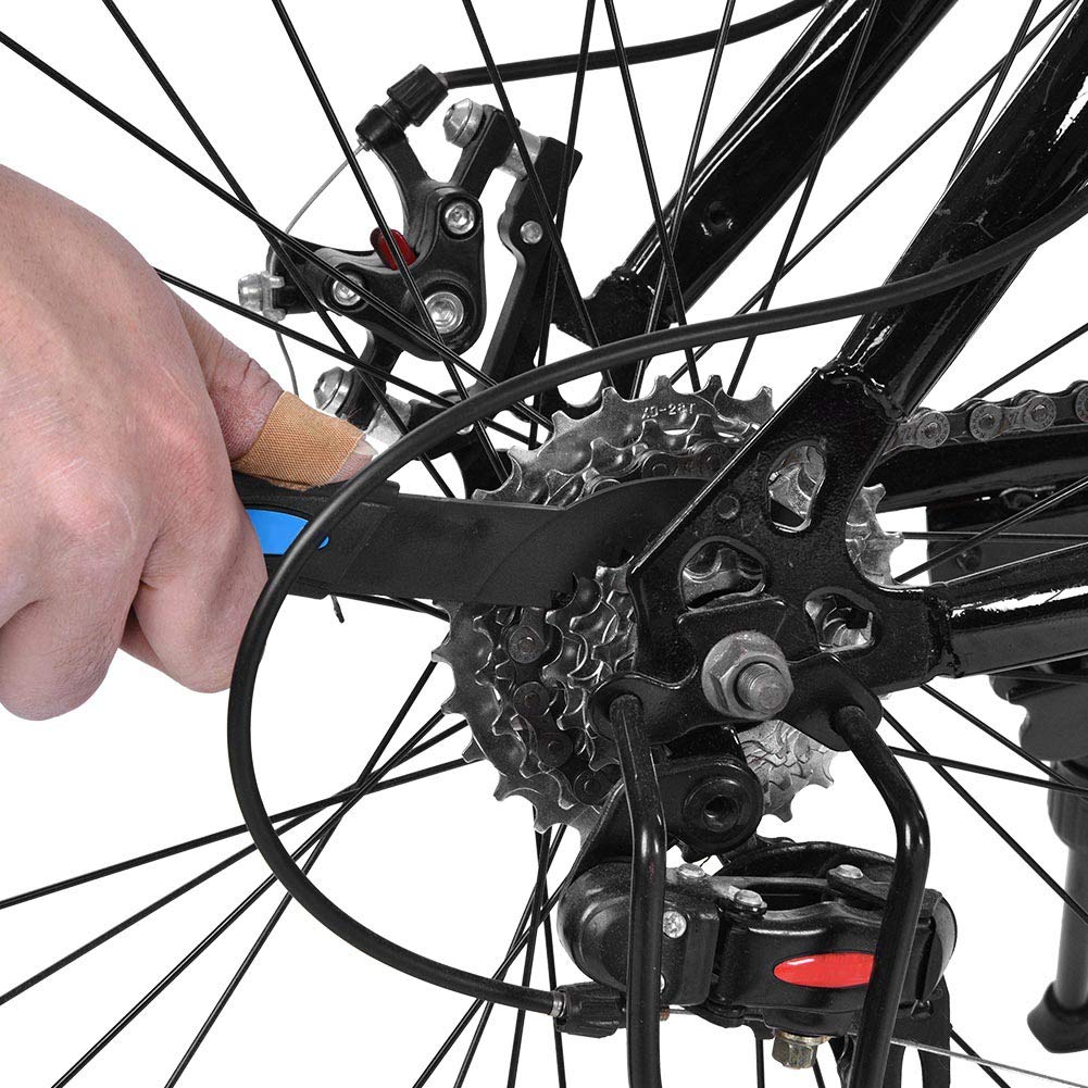 **2-Pack Black Plastic Sprocket Cleaning Brush Kit - Chain & Crank Sprocket Cleaning Tool for Bike Maintenance - Perfect for Mountain, Road & BMX Bikes**