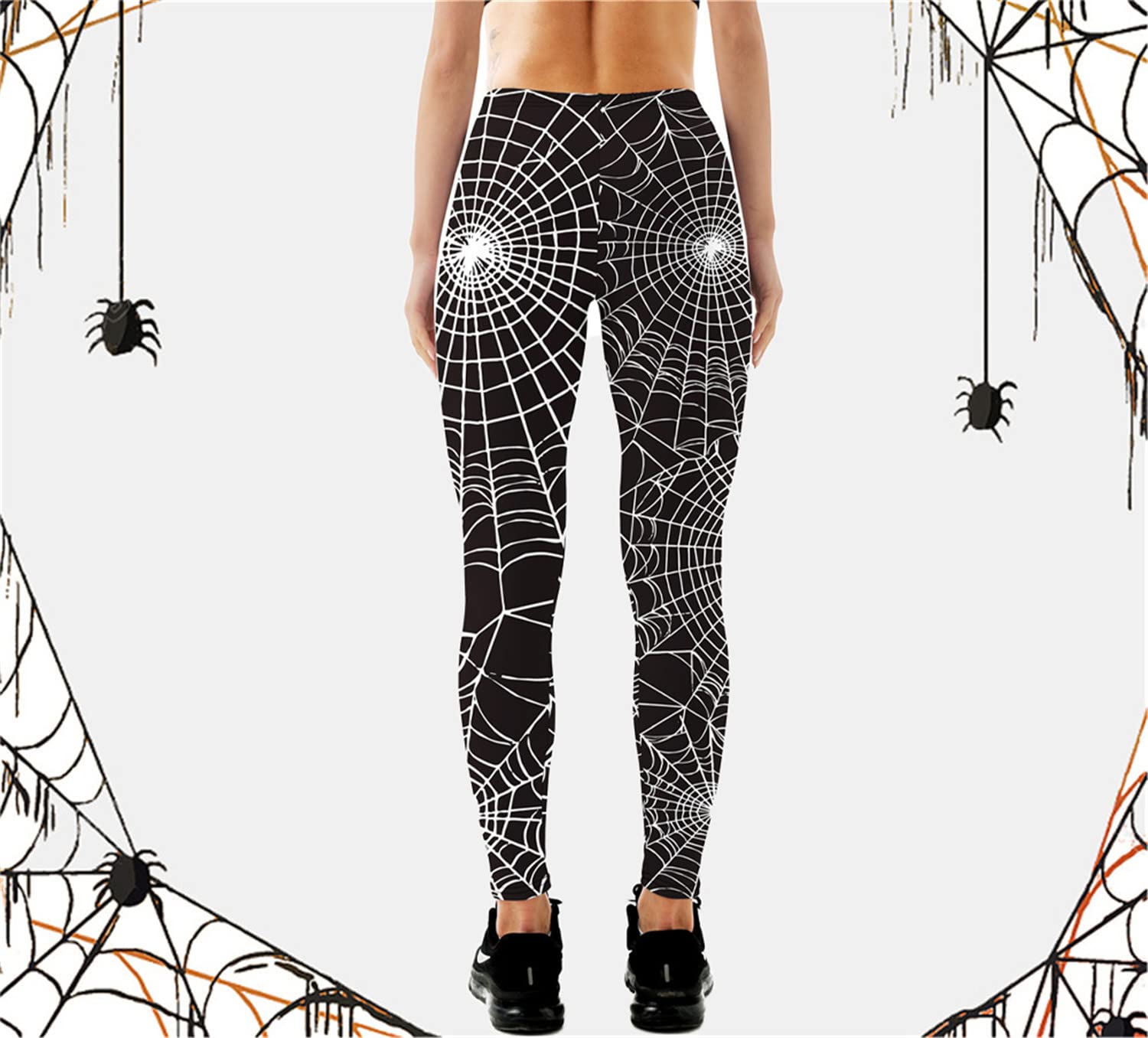 Nude Feeling Printed Leggings for Women - High Waist Yoga Pants for Running, Workout & Fitness - Skinny Stretch Long Slacks for Gym, Lounge & Everyday Wear