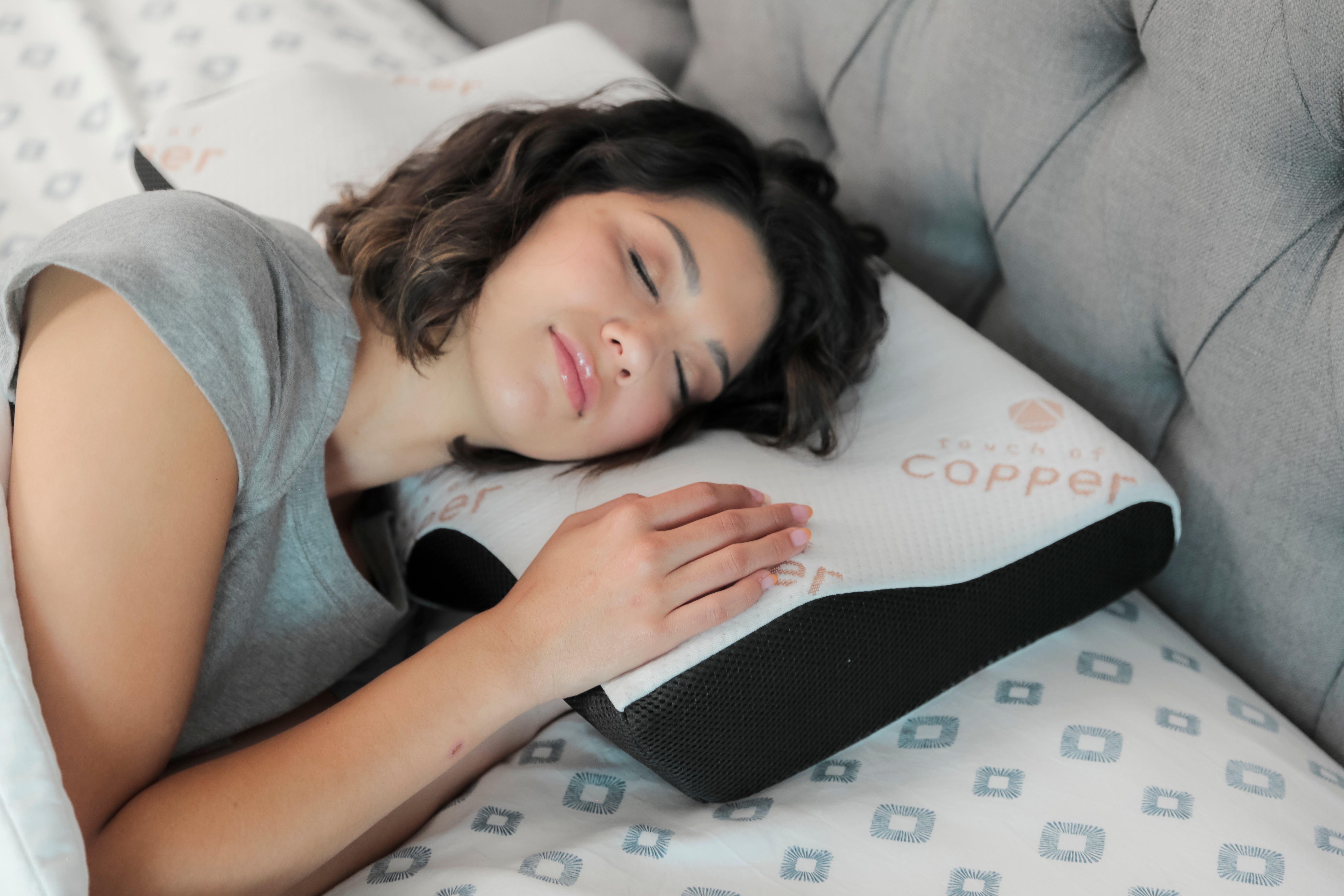 7-in-1 Cooling Pillow with Copper Infusion for Neck Pain Relief - Breathable & Adjustable Memory Foam Pillow for Side, Back & Stomach Sleepers - Perfect for Hot Sleepers & Night Sweats