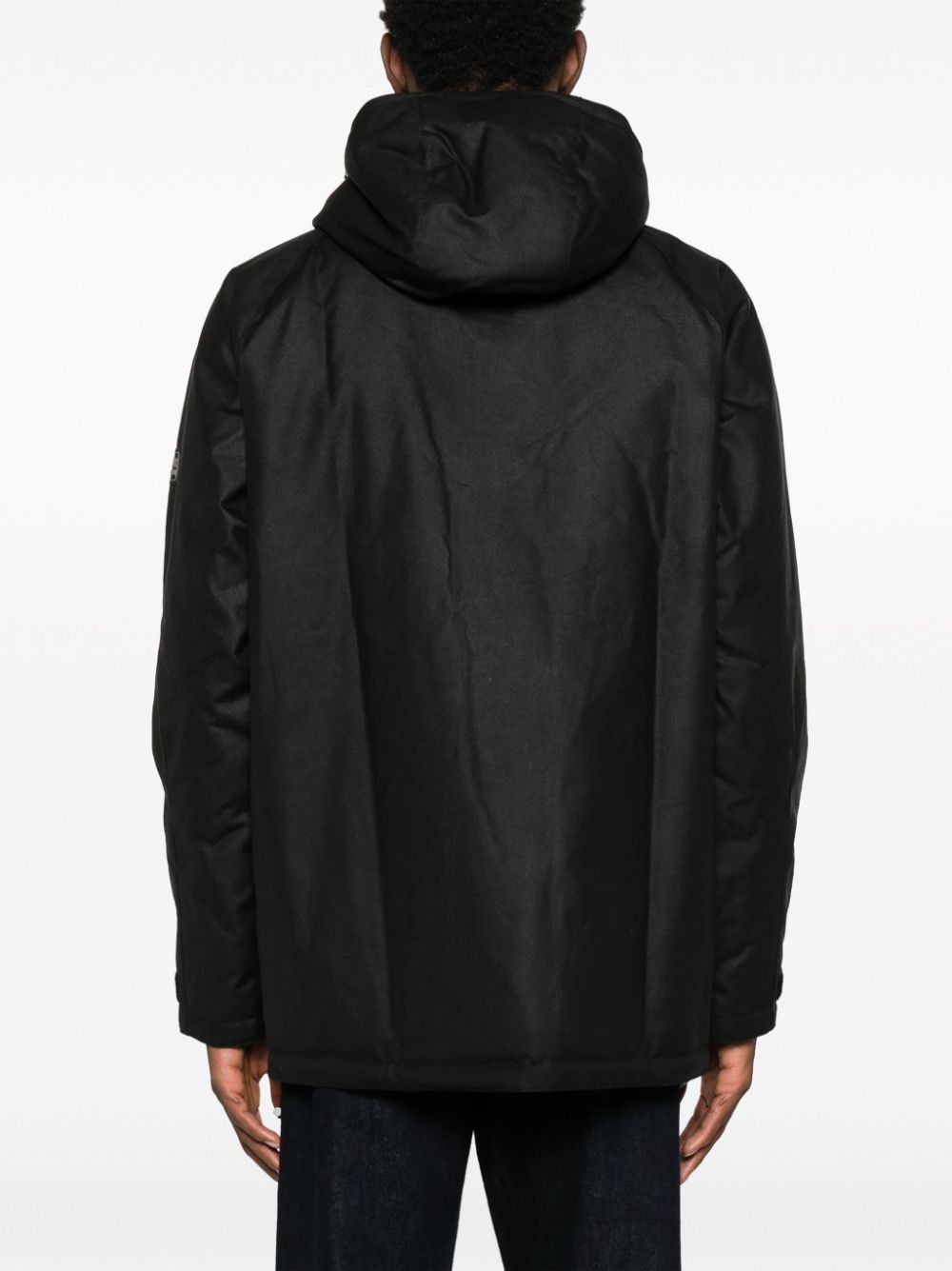 BARBOUR INTERNATIONAL Men's Black Waxed Cotton Motorcycle Jacket - Waterproof & Windproof for Outdoor Riding & Adventure