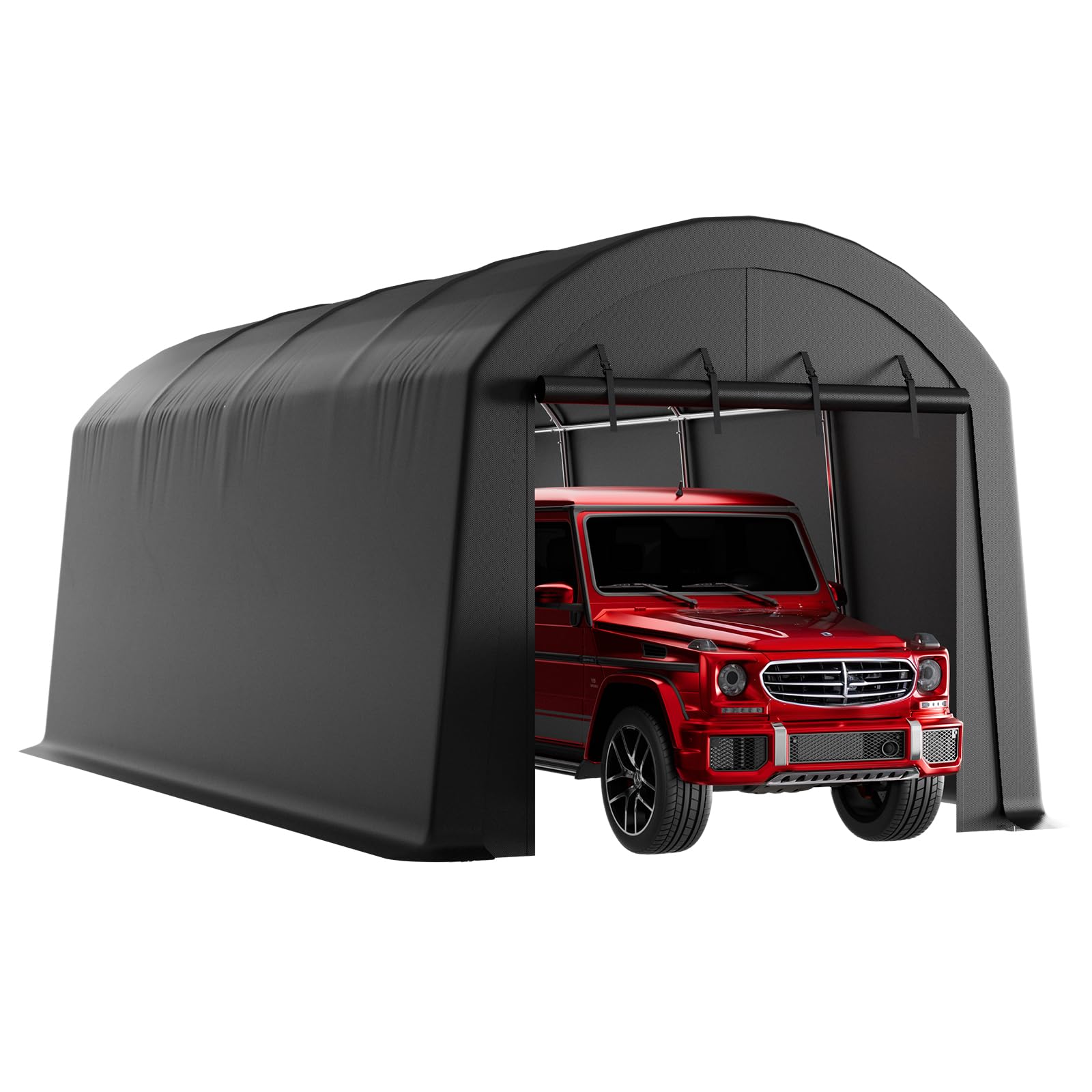 10x20ft Heavy Duty Carport Canopy - Outdoor Storage Shelter for Cars, Trucks, Boats & Garden Tools | All-Season Portable Garage Tent with Reinforced Galvanized Steel Frame | Perfect for Driveway Parking, RV Cover & Backyard Storage
