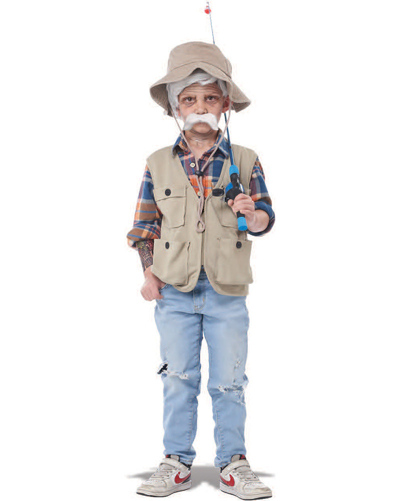 100 and Gone Fishin' Seniors Boys Costume - Fun Fishing Outfit for Kids & Toddlers - Perfect for Halloween, Birthday Parties & Dress-Up Play