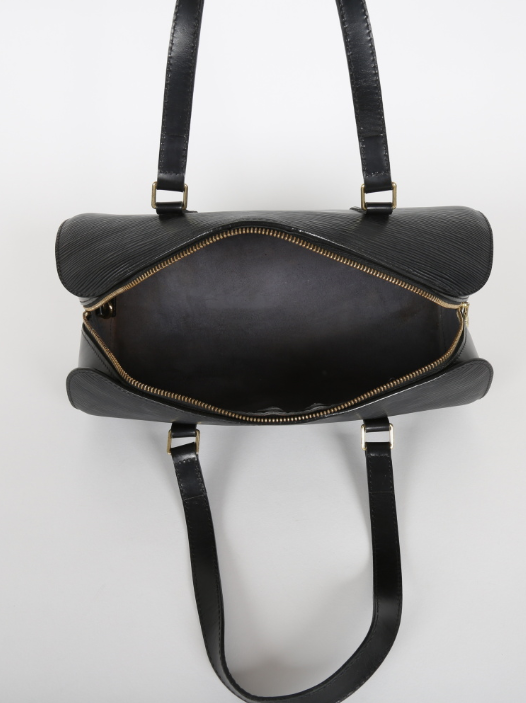 Authentic Louis Vuitton Soufflot Bag in Black Epi Leather - Luxury Designer Handbag for Women, Perfect for Work, Travel & Evening Events