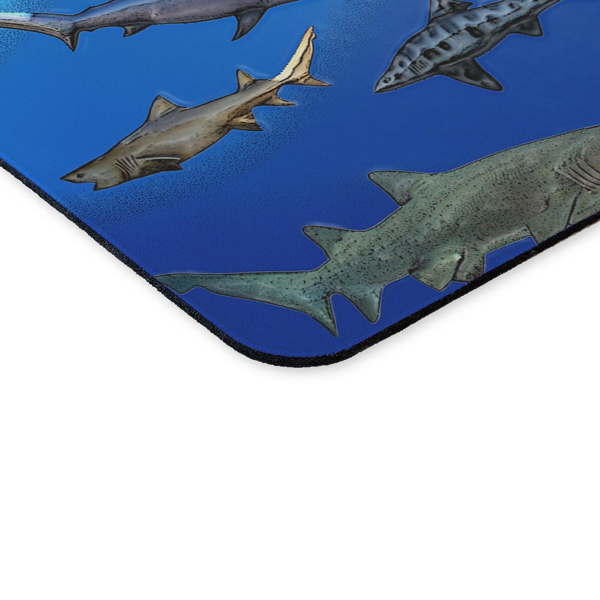 Non-Slip Rubber Gaming Mouse Pad - Shark Themed Computer Accessory for Office & Gaming | CafePress