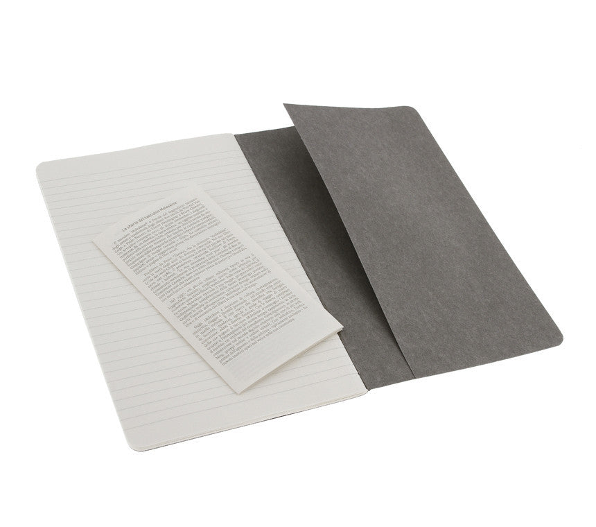 Premium Moleskine Ruled Cahier Journal Set - 3 Pack with Durable Cardboard Cover for Note Taking, Sketching & Daily Planning | Perfect for Students, Artists & Professionals