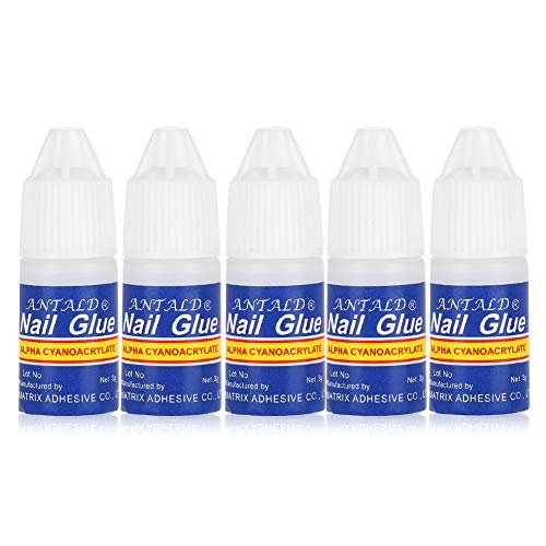 5PCS 3G Quick Dry Nail Glue - Strong Adhesive for False Nails & Acrylic Tips - Professional Manicure Supplies for Home & Salon Use - Perfect for Nail Extensions & DIY Beauty
