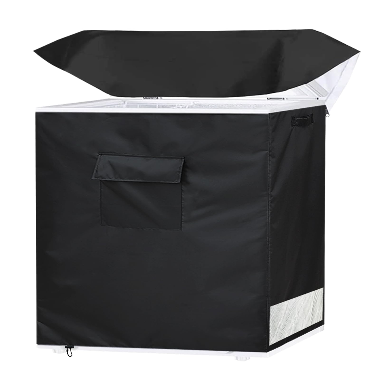 7.0 Cu Ft Chest Freezer Cover - Waterproof & UV Protection Deep Freezer Cover with Zipper Top for Outdoor Use (38