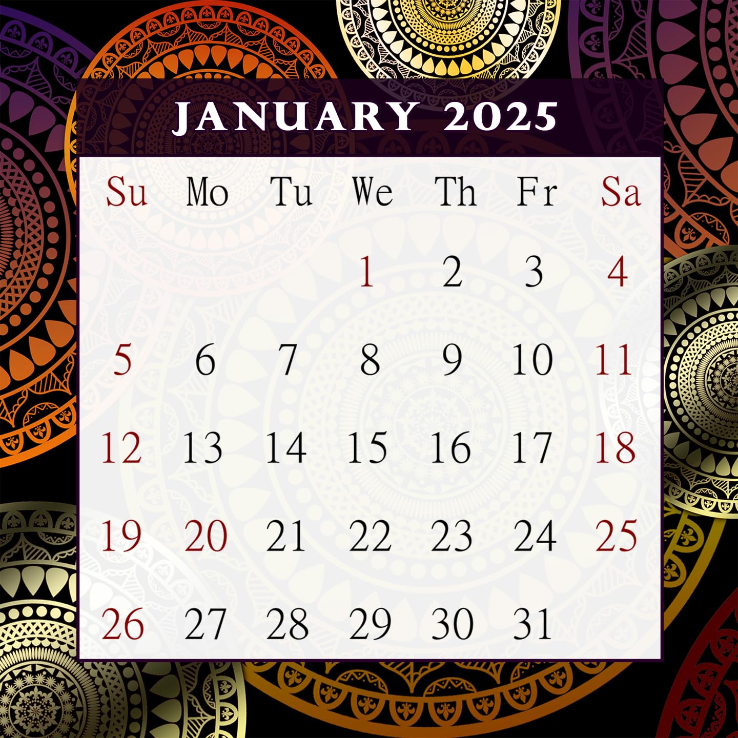 2025 CD-Style Desk Calendar - 12 Month Planner with CD Case Stand | Office Decor, Christmas Gift Ideas | Perfect for Home, Office & School Organization (Edition #012)