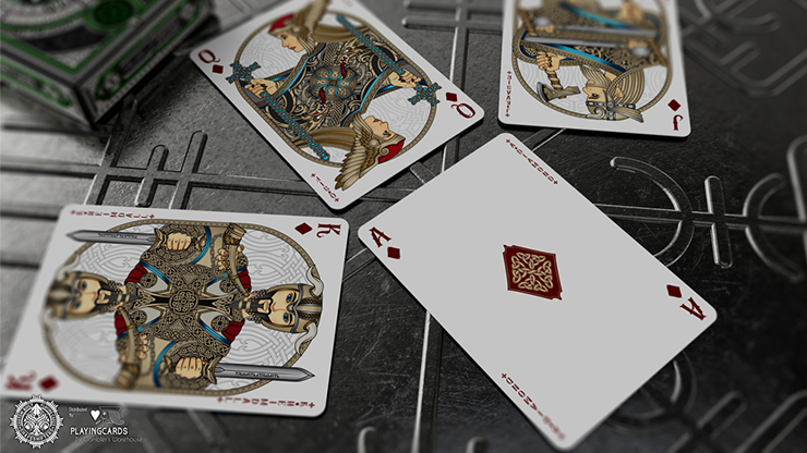 Valhalla Viking Playing Cards - Premium Gilded Emerald Deck for Poker, Magic Tricks & Collectors | Perfect for Game Nights, Gifts & Cardistry