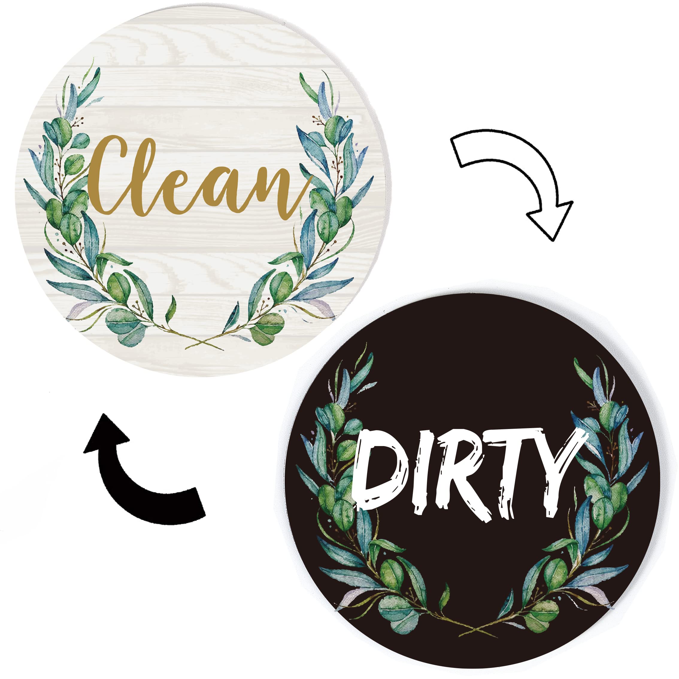 Universal Reversible Dishwasher Magnet - Clean/Dirty Sign Indicator for Kitchen, 3.5 Inch Round Dishwasher Magnet for Home & Office Use | Kitchen Accessories & Decor