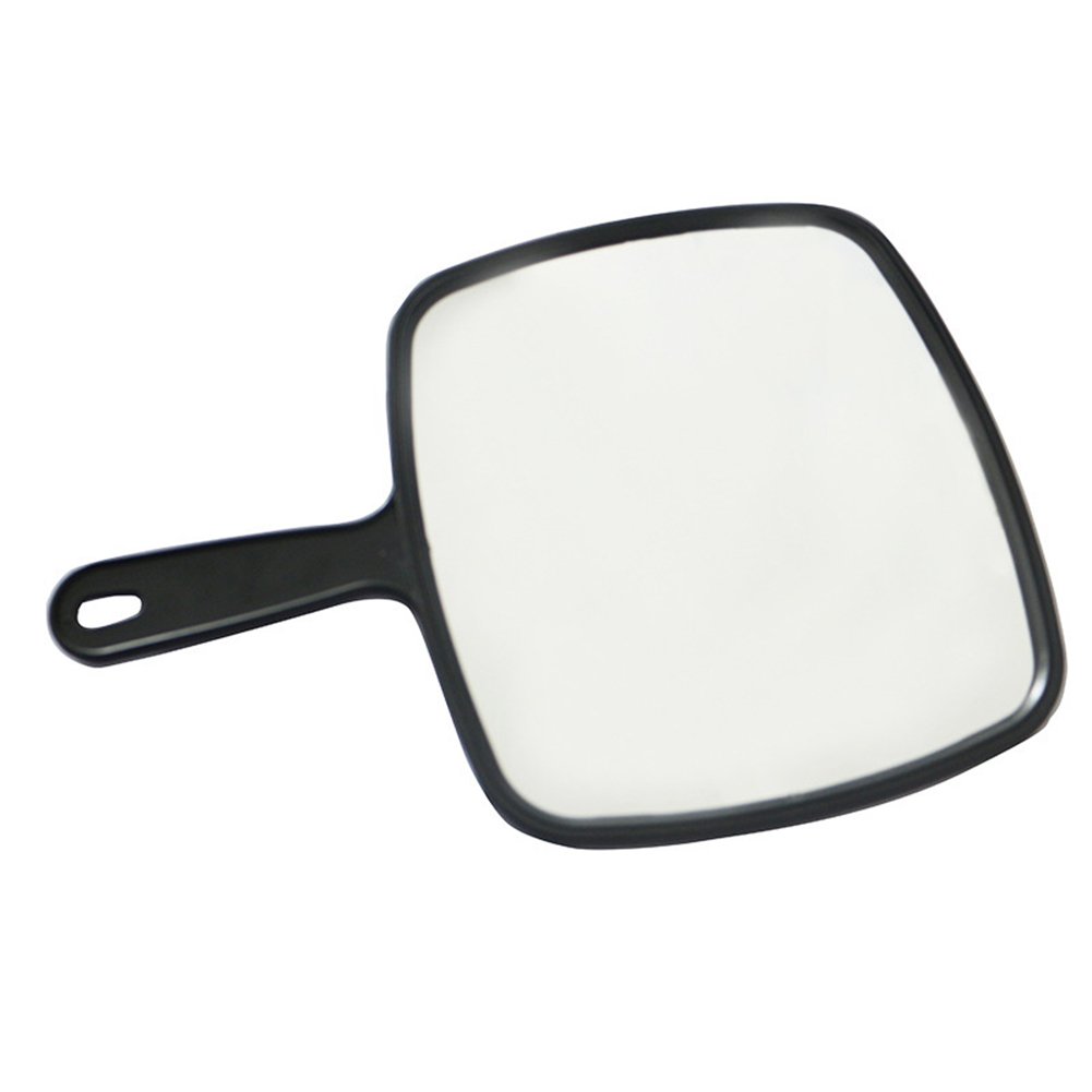 Hacoly Black Handheld Mirror for Makeup, Hair Styling - Perfect for Salon, Barber, and Home Use