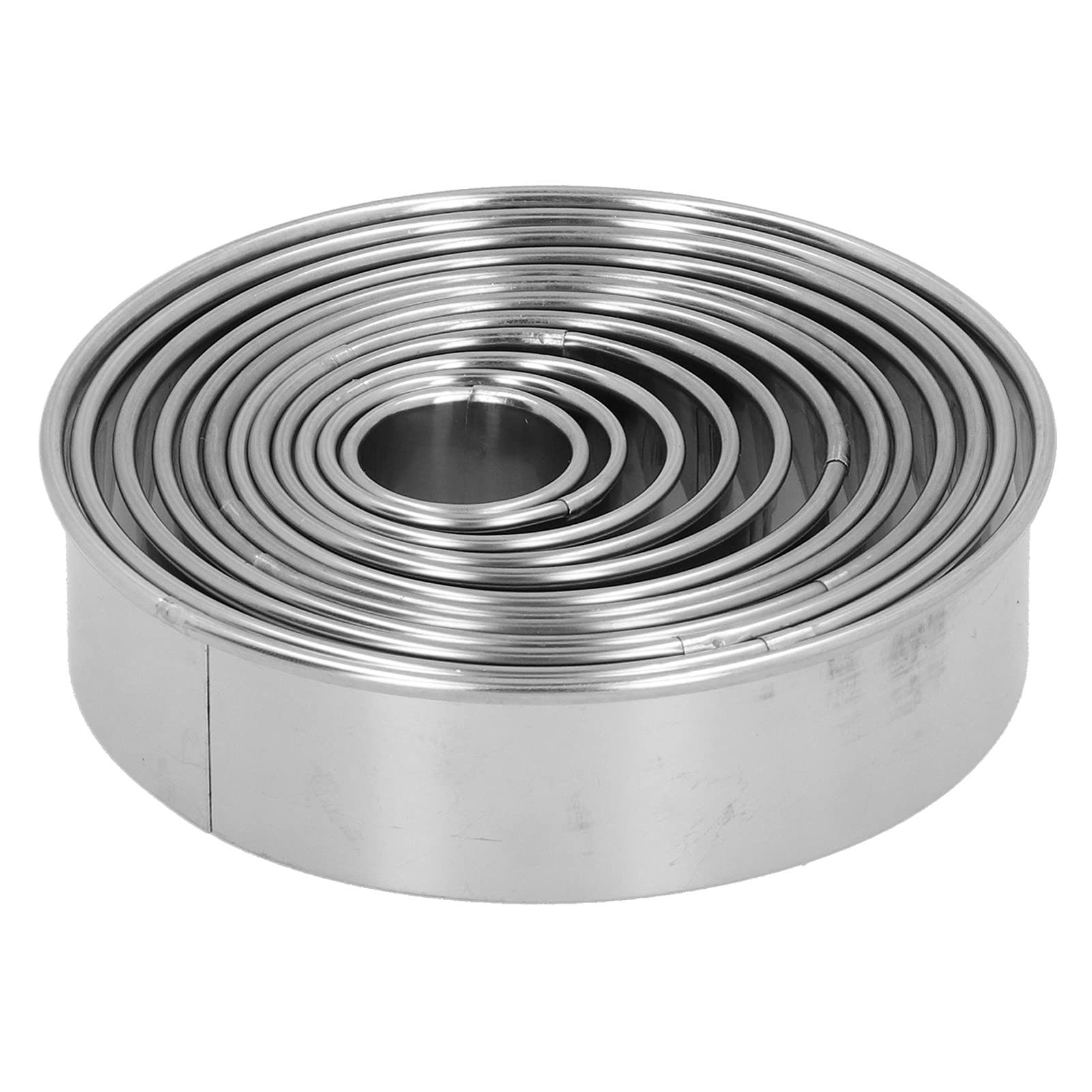 12-Piece Round Cutting Die Set for Dough & Clay - Stainless Steel Punching Dies with Storage Box | Perfect for Baking, Cookie Making, and DIY Crafts
