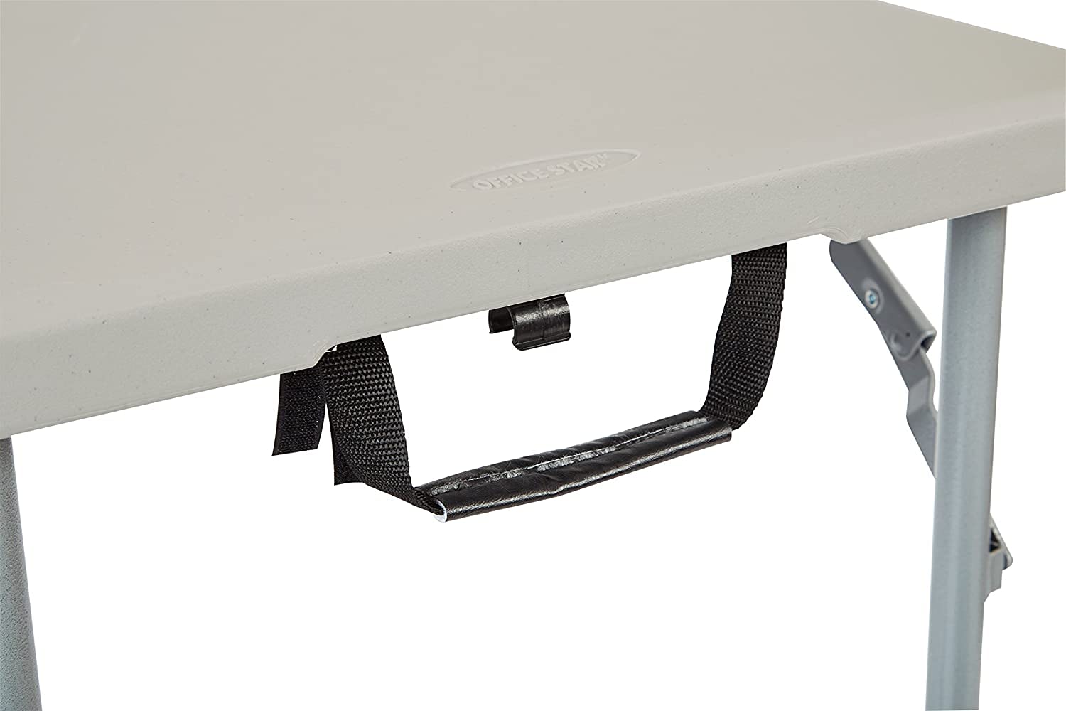 Office Star Adjustable Height 4-Ft Light Gray Resin Folding Table - Perfect for Home Office, Conference Rooms & Event Spaces