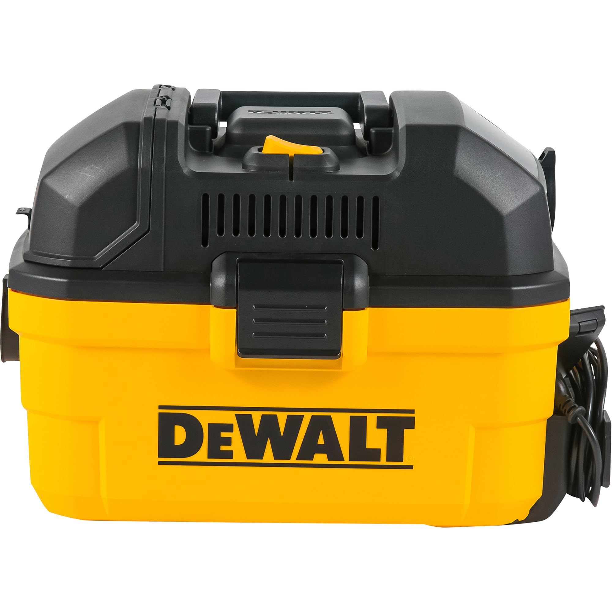 DEWALT DXV04T 4 Gallon Portable Wet Dry Vacuum Cleaner - Powerful Shop Vac for Home, Garage & Car Cleaning | Yellow Industrial Vacuum