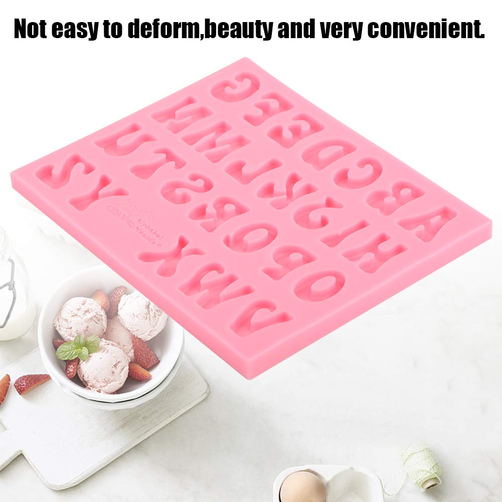 3D Alphabet Silicone Candy Molds for Baking Cake & Chocolate - 26 Letter Set - Perfect for Birthday Parties, Baby Showers & DIY Desserts