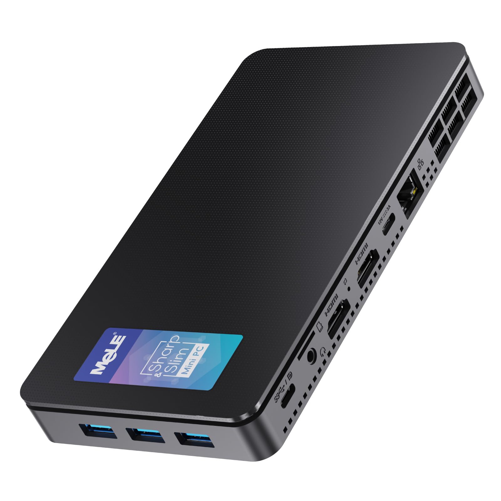 MeLE Overclock4C Mini PC - Intel 12th Gen Alder Lake-N100 Processor (Up to 3.4GHz, 4C/4T), 32GB DDR4 RAM, 512GB SSD - 4K Triple Display Micro Desktop Computer with USB-C, USB 3.2, WiFi, Bluetooth & Ethernet - Perfect for Business, Home Office & Gaming