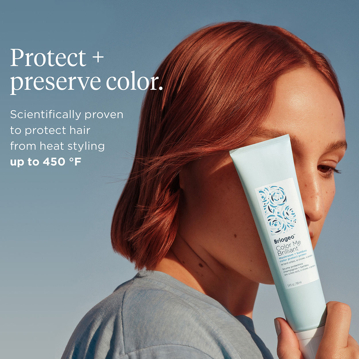 Color Me Brilliant Mushroom & Bamboo Hair Dye with Heat Protectant Primer - Vegan Hair Color for Brunettes & Blondes | At-Home Salon Treatment & Styling Protection