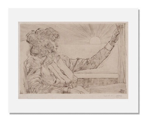 Johannes Theodorus Toorop Art Print - Woman Looking at the Sun Painting - Dutch Symbolism Wall Decor for Living Room & Office