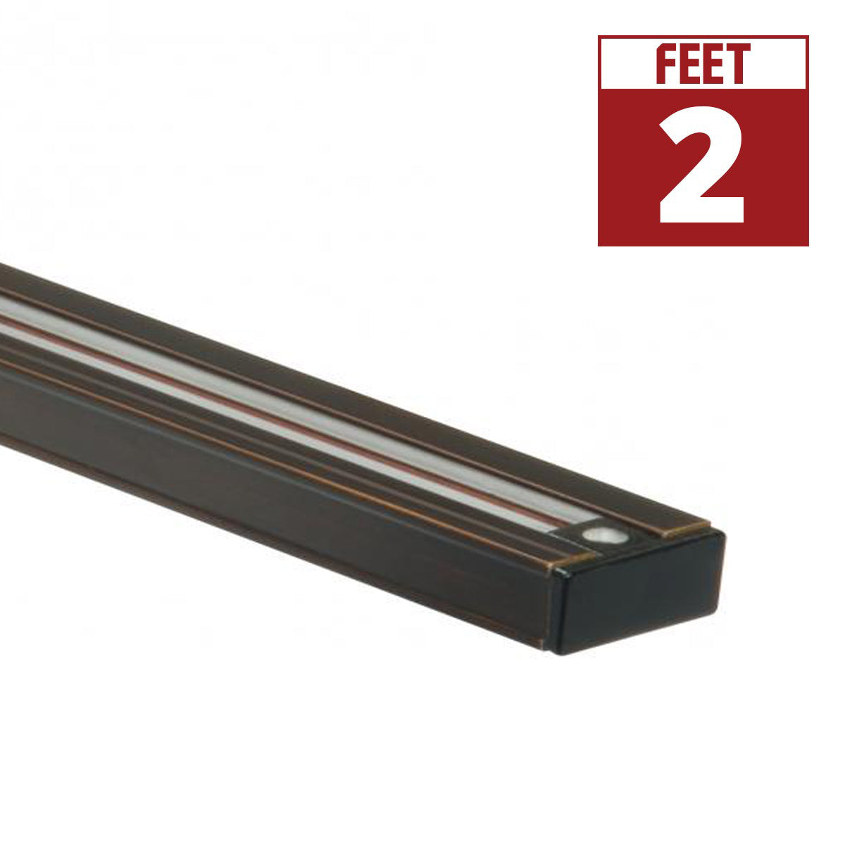 2 Ft. Track Rail One Circuit - Halo Russet Bronze Finish for Modern Home Lighting & Commercial Spaces