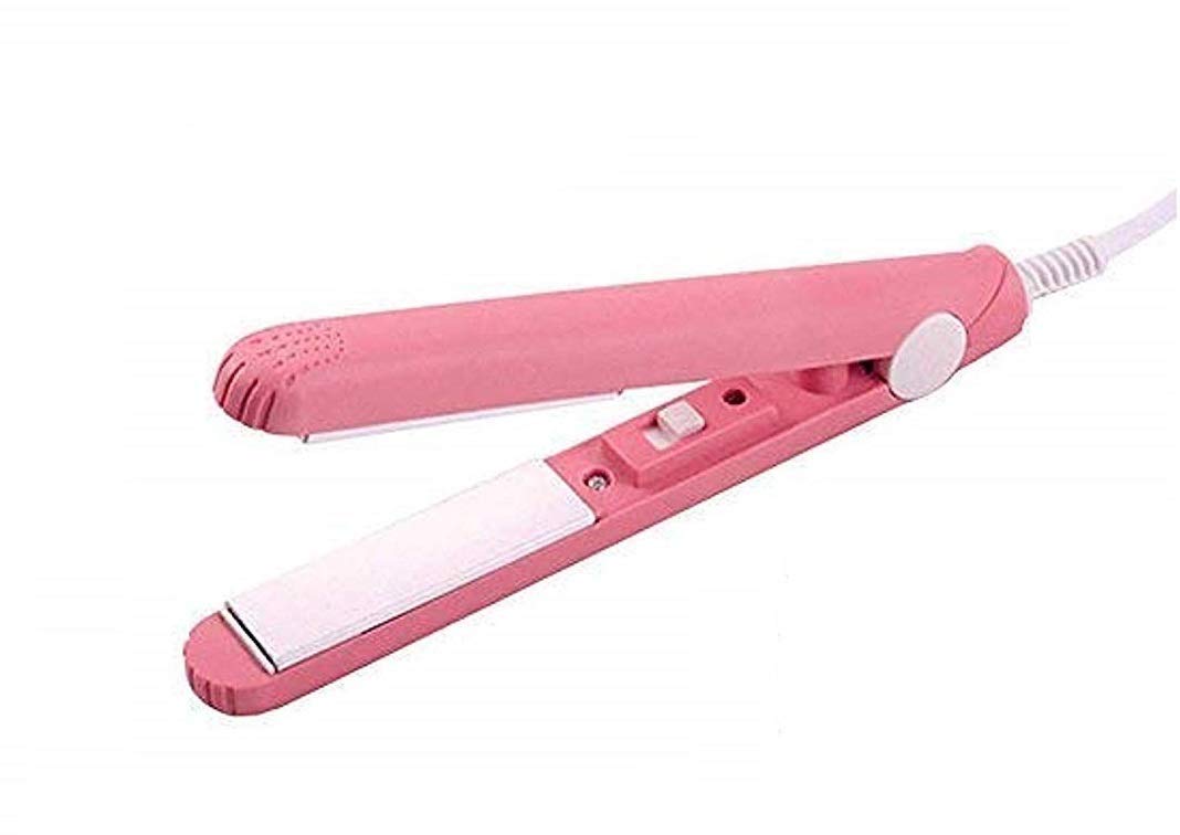 ClubComfort Portable Mini Ceramic Hair Straightener & Crimper - 220V Flat Iron for Travel (Multicolor) | Perfect for Styling On-The-Go, Home Use & Salon Styling