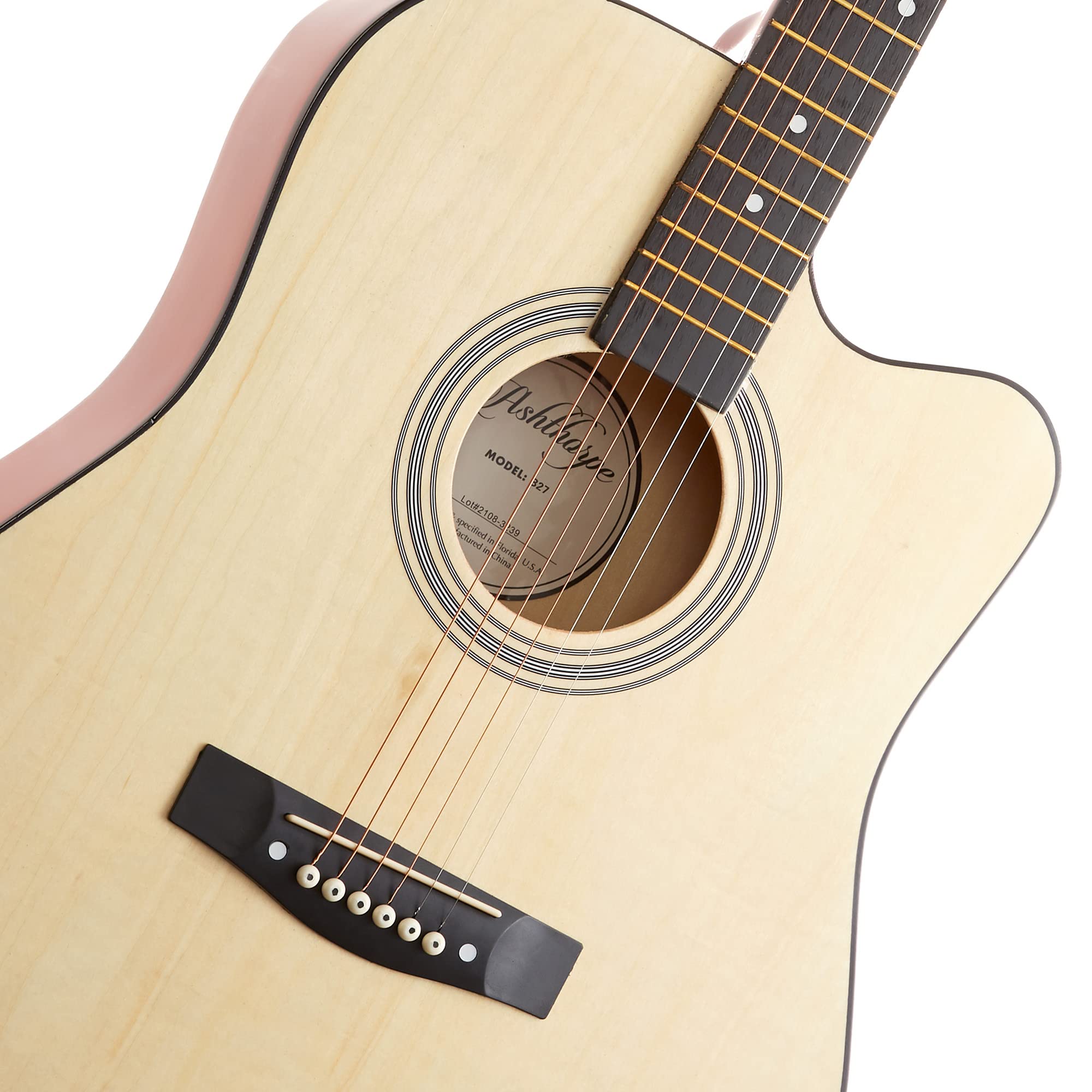Ashthorpe 41-inch Cutaway Acoustic Guitar Starter Kit for Beginners - Full Size Natural Wood Guitar with Gig Bag, Strings, Strap, Tuner & Picks - Perfect for Learning, Practice & Live Performances