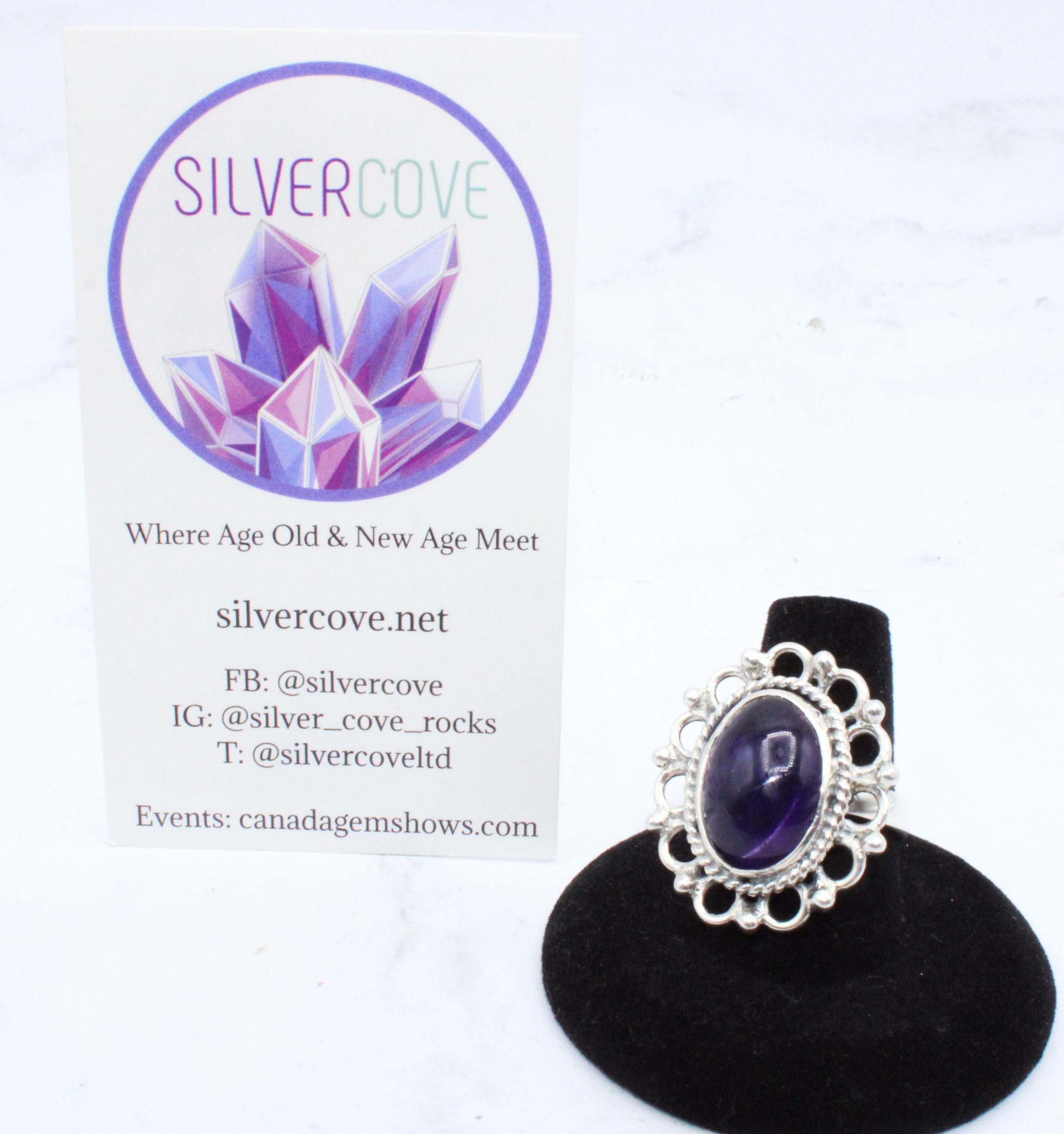 Natural Amethyst Sterling Silver Ring for Women Size 9 - Elegant Purple Gemstone Jewelry for Everyday Wear & Special Occasions