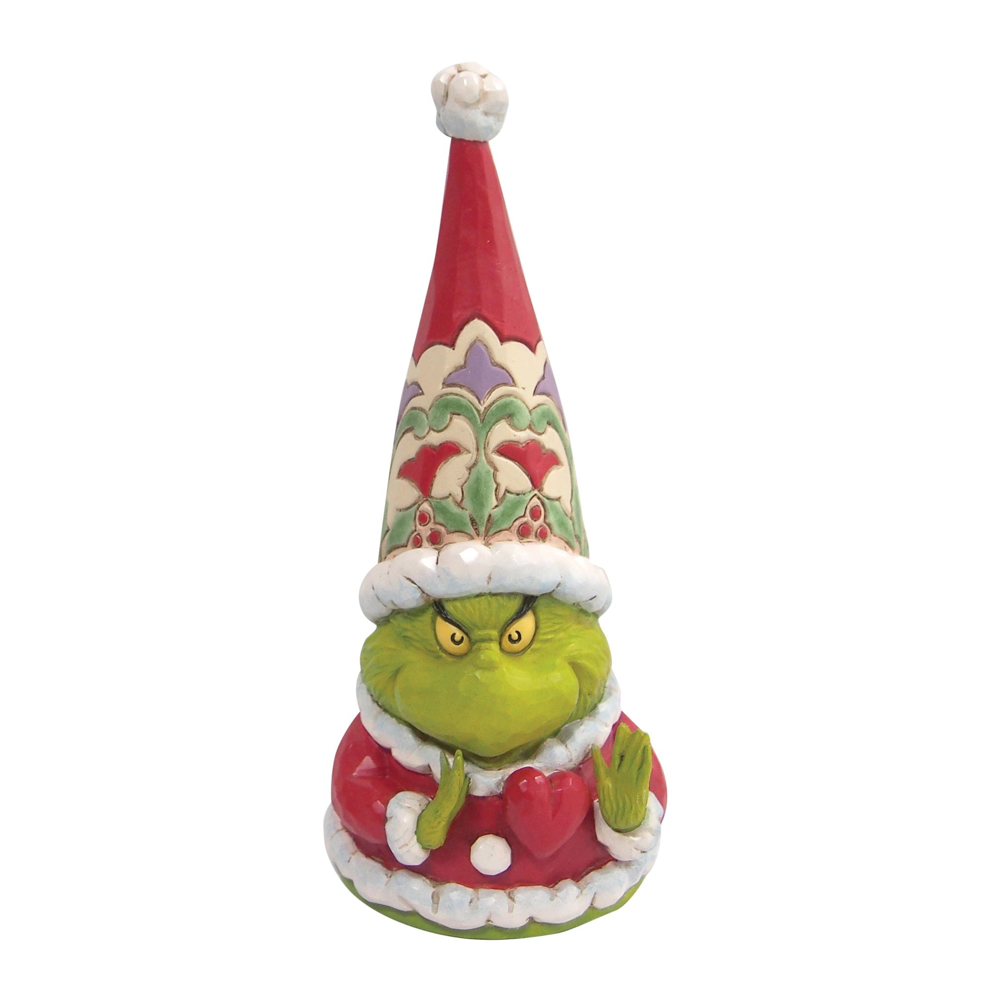 Festive Grinch Gnome with Large Heart - Christmas Decor for Home, Office & Holiday Party - Perfect for Indoor & Outdoor Seasonal Display