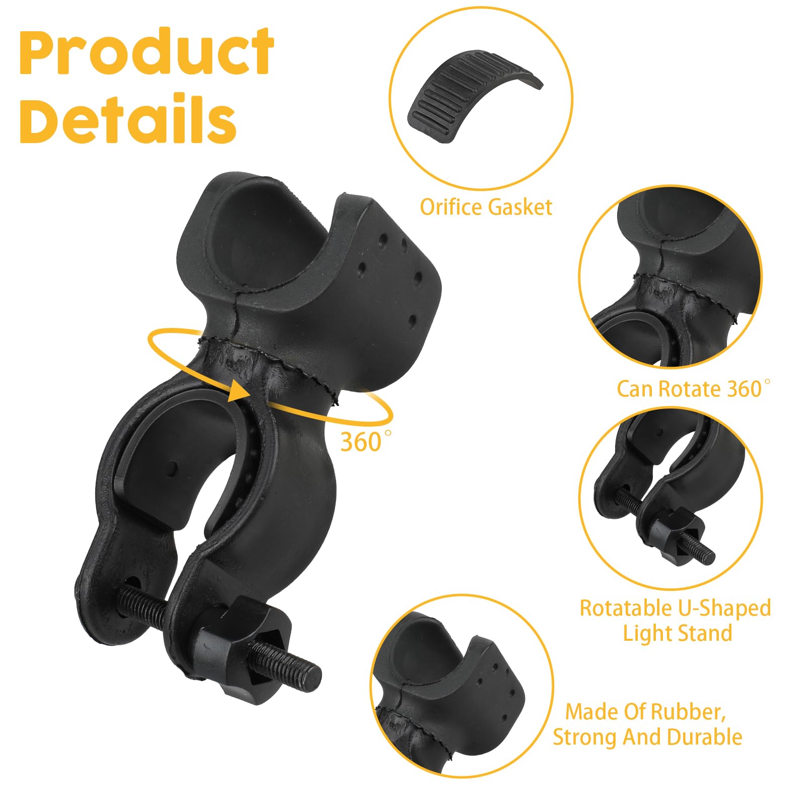 Bewudy 4-Pack Universal Cane Holder for Walkers, Rollators, Wheelchairs & Electric Scooters - Durable Walking Stick Accessory for Seniors & Mobility Aids - Perfect for Home, Hospital & Outdoor Use