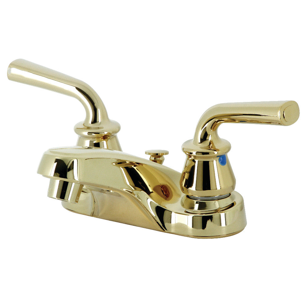 Kingston Brass KB252RXLB 4-Inch Centerset Bathroom Faucet with Brass Pop-Up Drain - Vintage Style Bathroom Sink Faucet for Bathroom Vanity, Powder Room, and Guest Bath Renovation