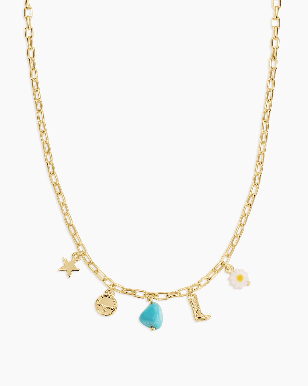 Western Mini Charm Necklace - Dainty Cowgirl Jewelry for Women | Perfect for Country Music Festivals, Rodeos & Western Style Outfits