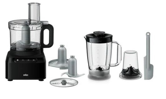 Braun Pure Ease FP3132BK 220V Food Processor - Powerful Kitchen Appliance for Chopping, Slicing & Pureeing | Perfect for Home Cooking, Meal Prep & Healthy Recipes