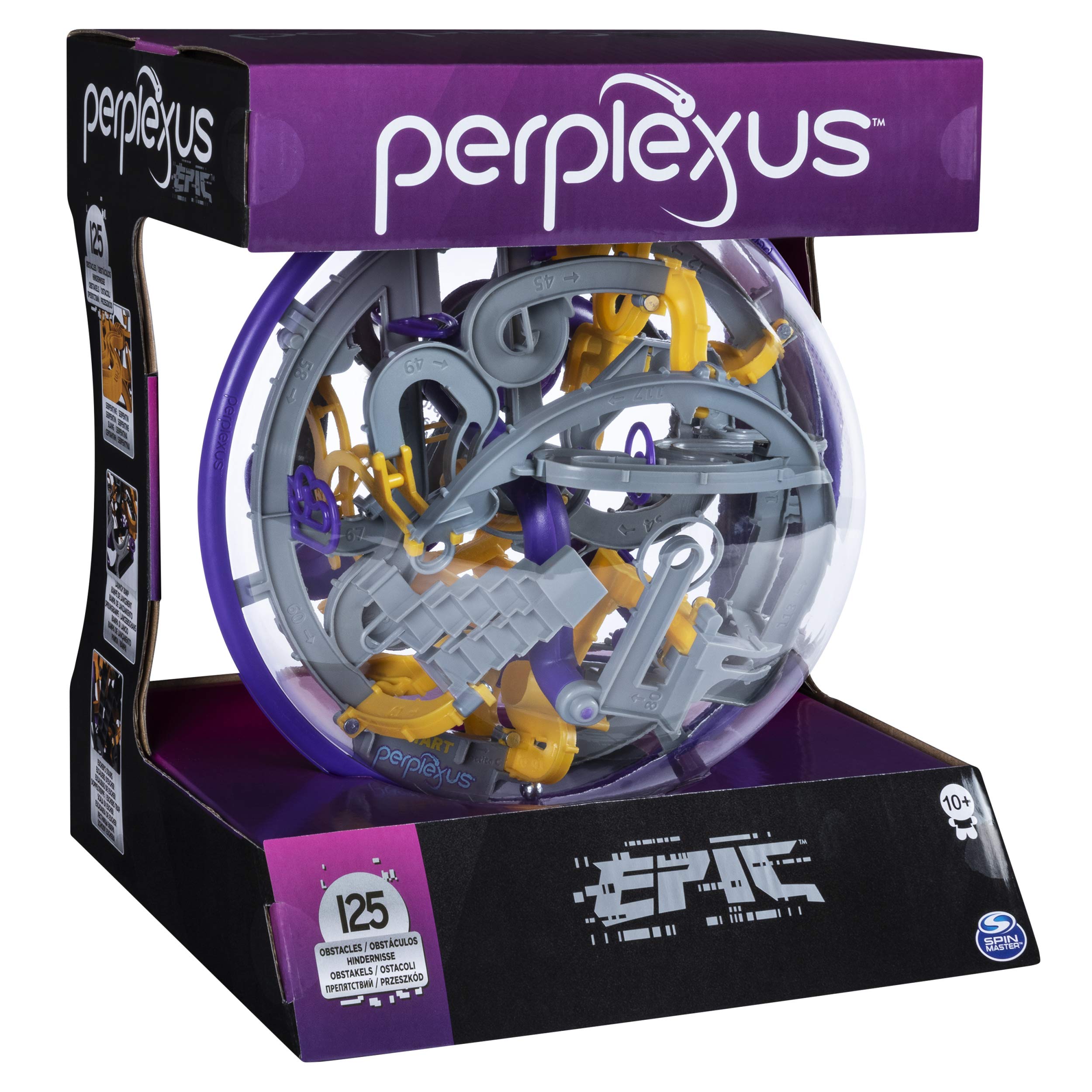 Spin Master Perplexus Epic 125 Obstacles Interactive Maze Game - Perfect for Family Fun, Brain Training, and STEM Learning