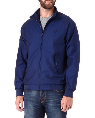 Navy Blue Tonic Harrington Jacket for Men - Classic Slim Fit Casual Coat with Button Front & Ribbed Cuffs | Perfect for Spring, Fall & Lightweight Layering