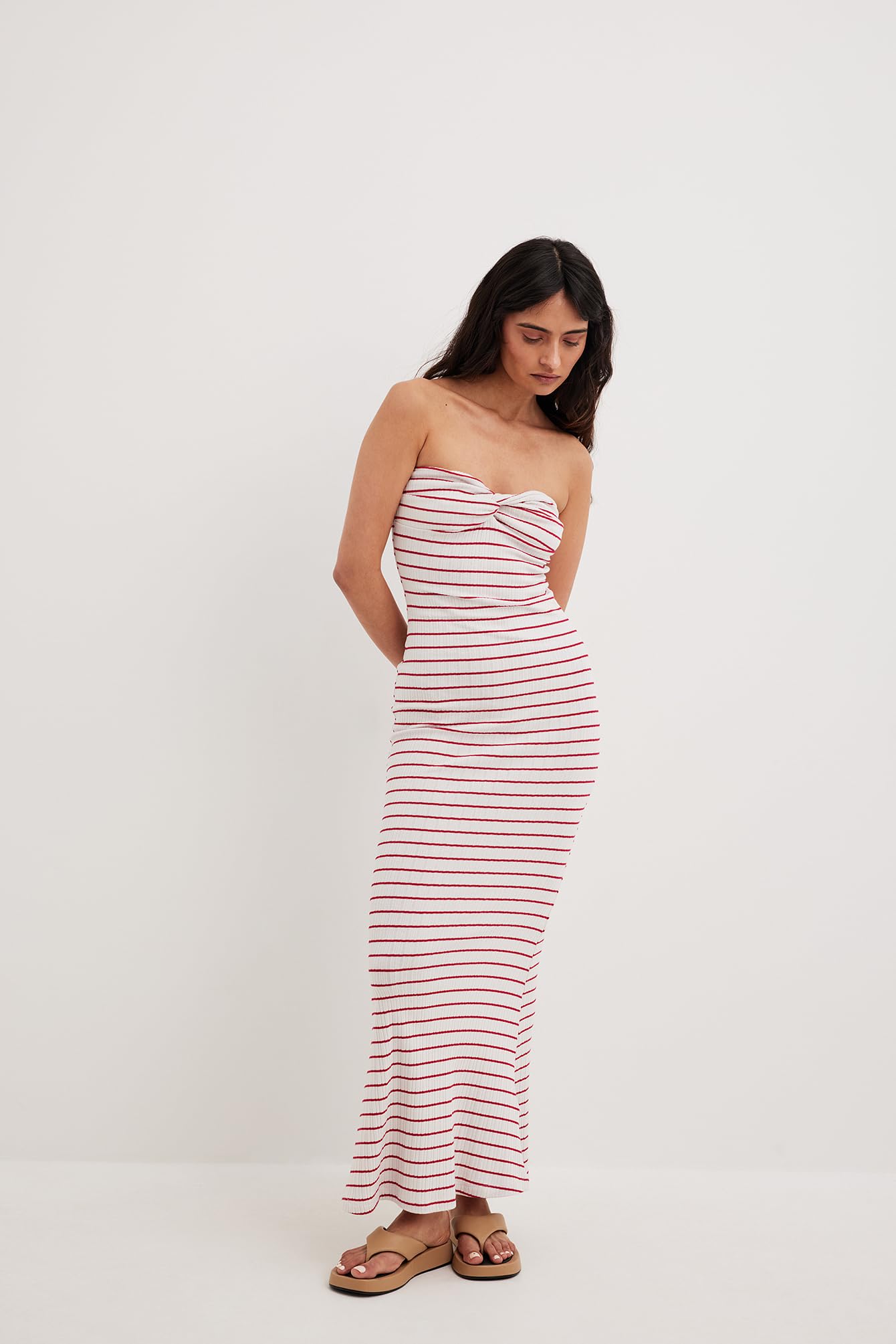 Strapless Knitted Maxi Dress for Women - Sexy Backless Bodycon Long Tube Dress for Summer, Elegant Club & Party Wear | Perfect for Beach Outings, Evening Events & Nightlife